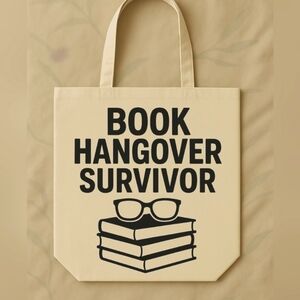 Book Hangover Survivor Custom Canvas Tote Bag